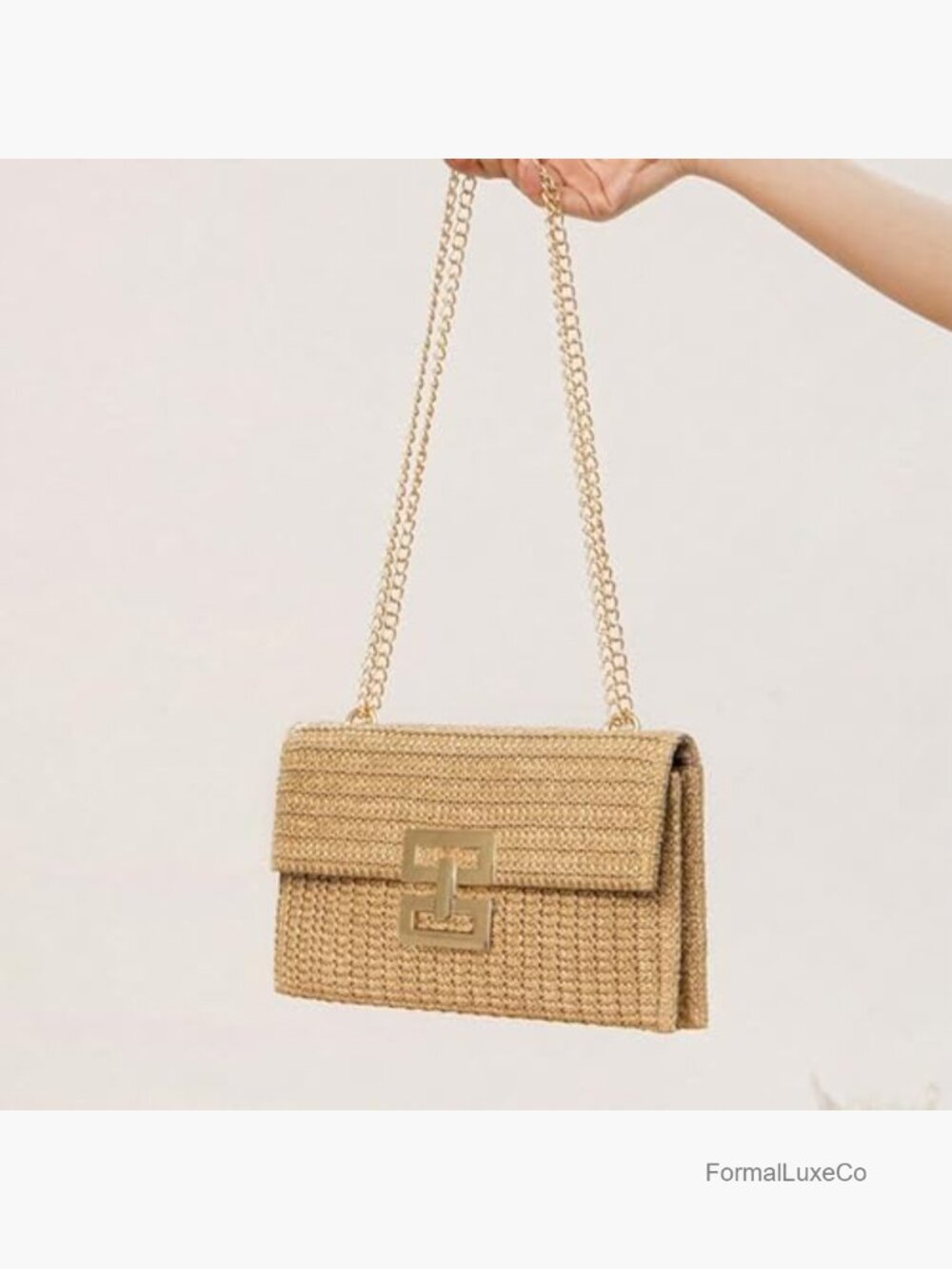 Women's Straw Clutch Purse Evening Handbag Crossbody Shoulder Bag Summer - Picture 3 of 7